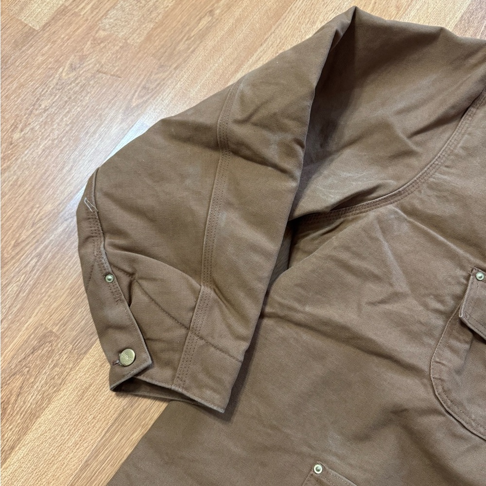 Vintage Carhartt Jacket Duck Canvas Quilt Lined Barn Chore Coat Size 54 Regular - Picture 6 of 15